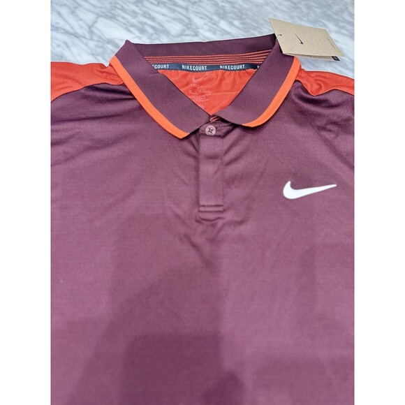 Nike Court Advantage Dri-FIT Tennis Polo Black White Men's XL FD5317 652 - Picture 4 of 8